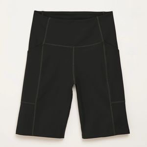 Girlfriend Collective High-Rise Pocket Bike Short (XL, black)